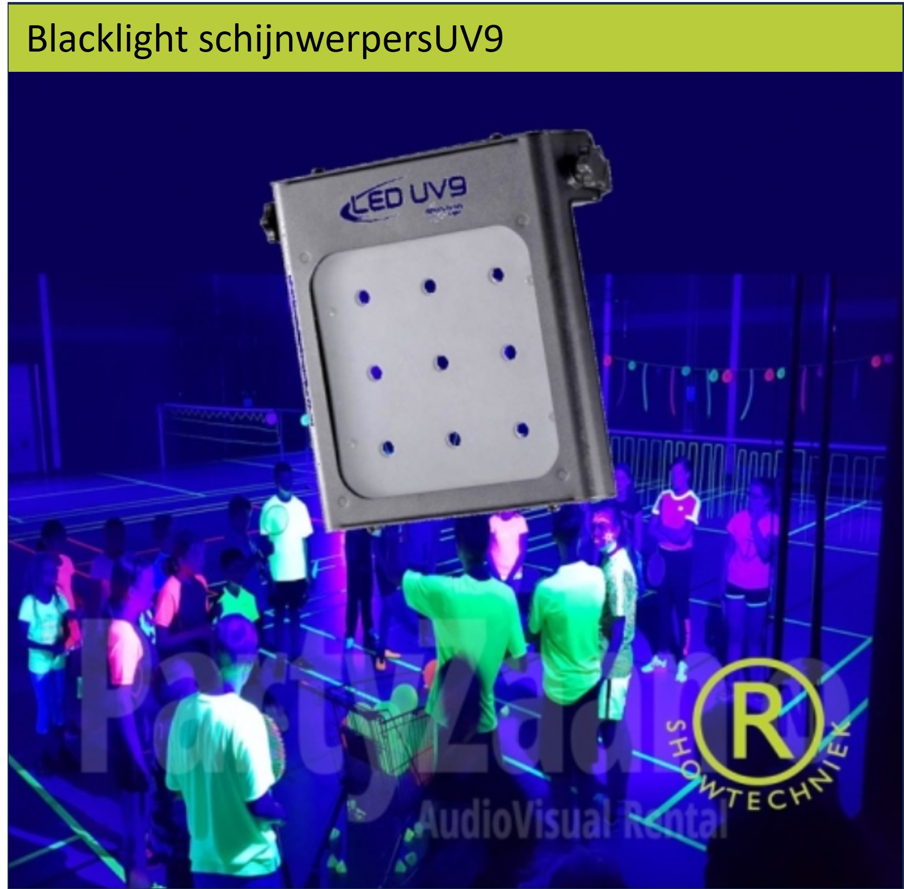 Blacklight UV LED schijnwerper - Huren