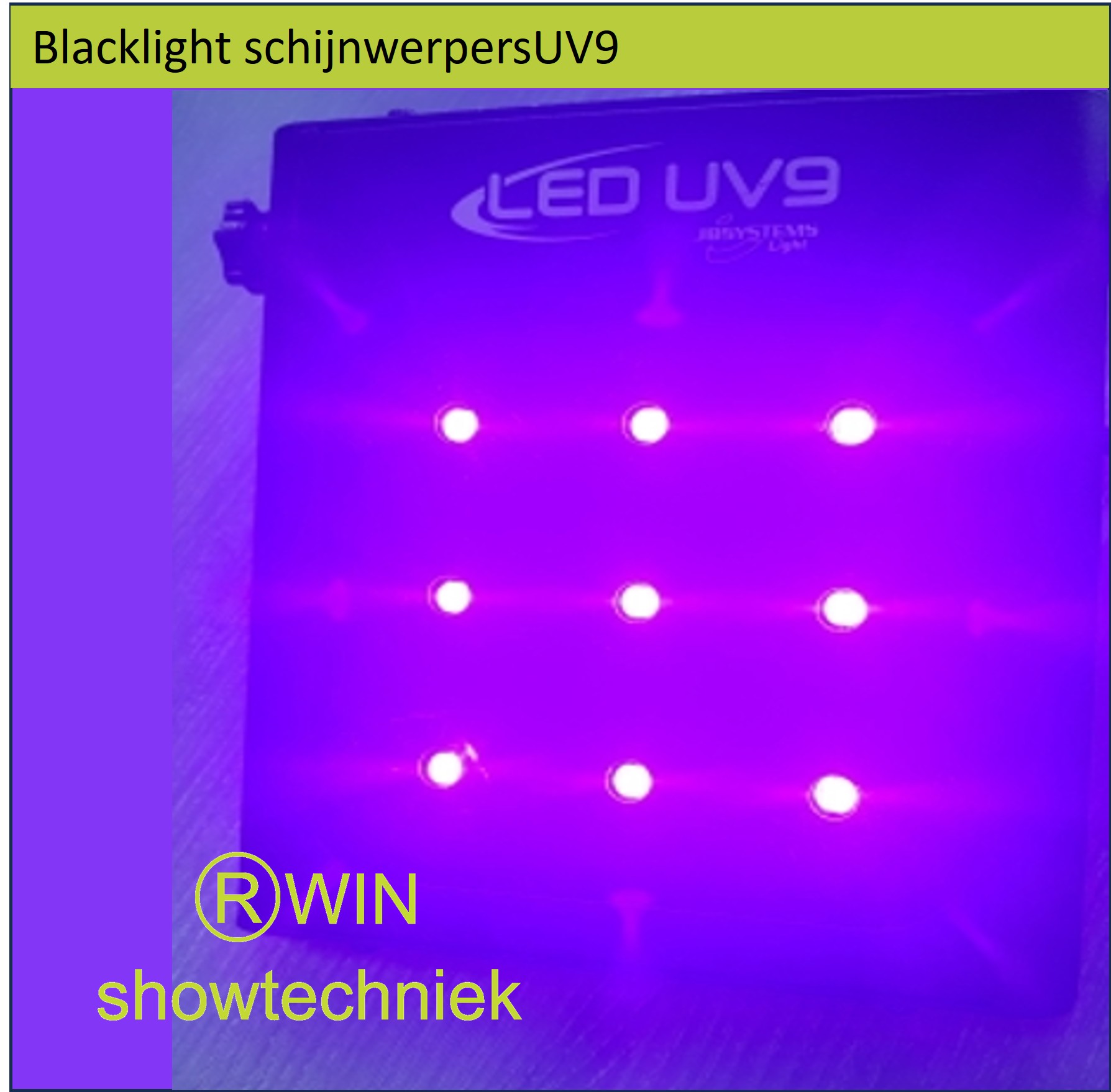 Blacklight UV LED schijnwerper - Huren