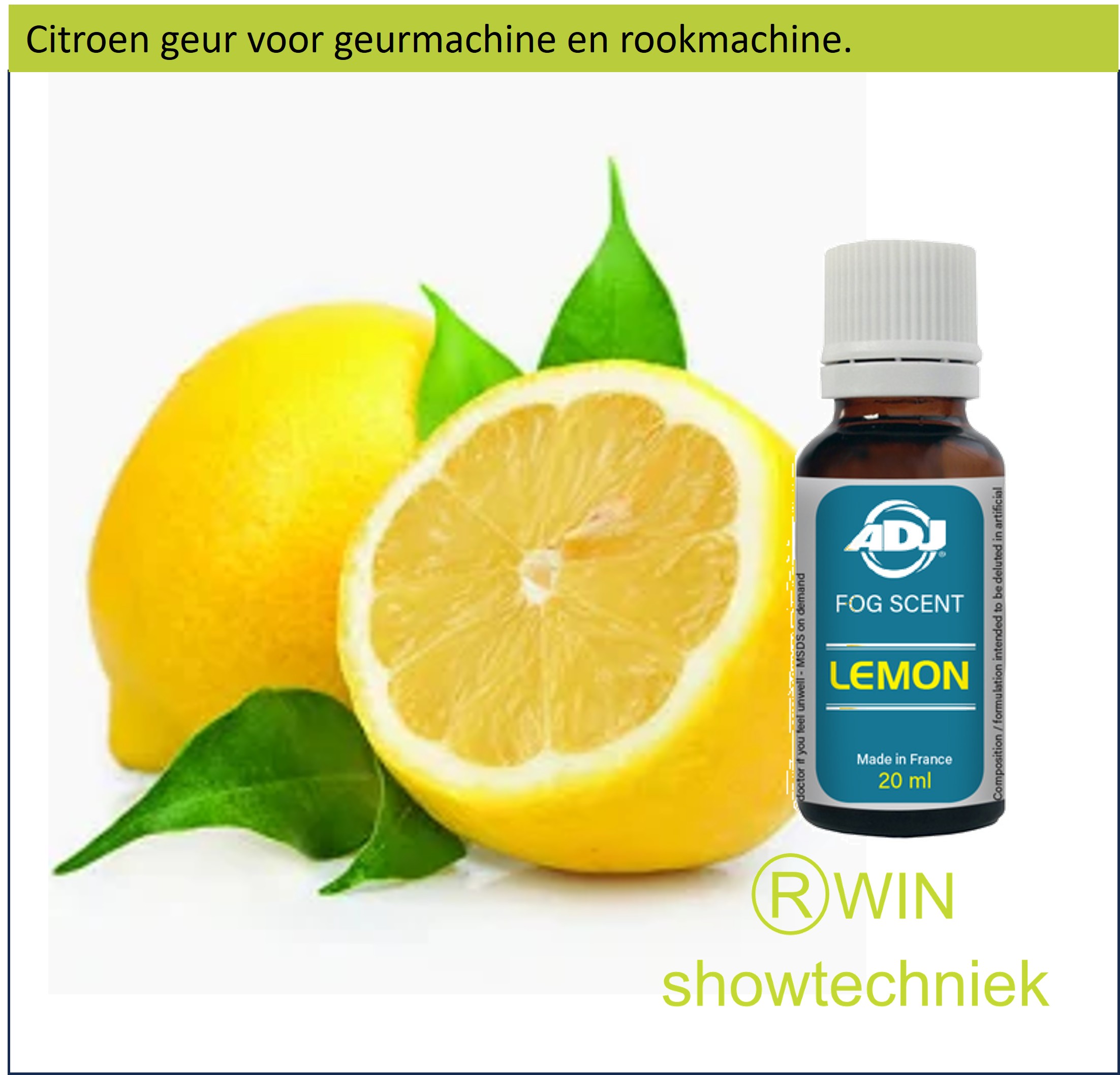 Rookmachine Geur Citroen mengen met 5 liter rookvloeistof.