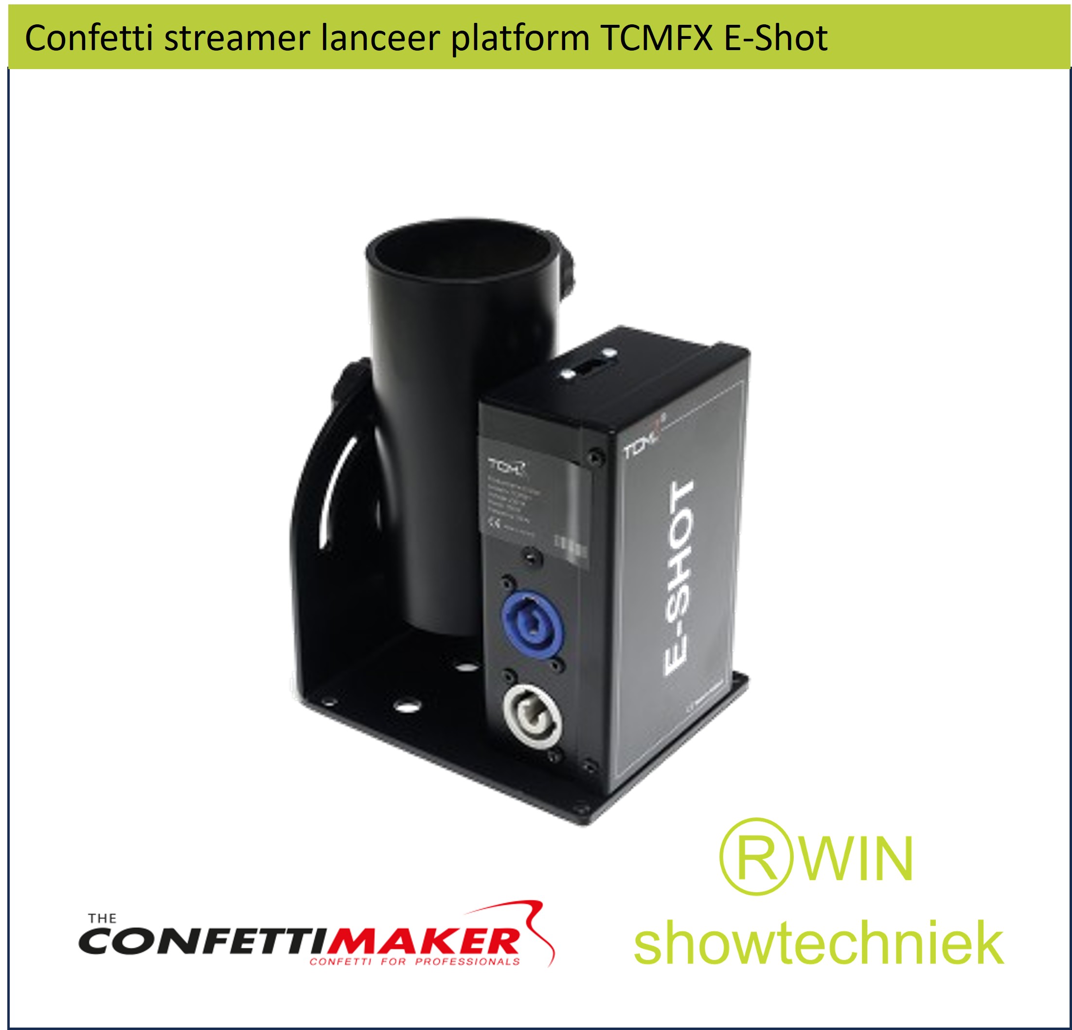 Lanceerstation FX Shot Elektrische Confetti Houder. 