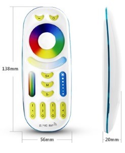 RGB+CCT Afstandsbediening 4-Zones – Wit