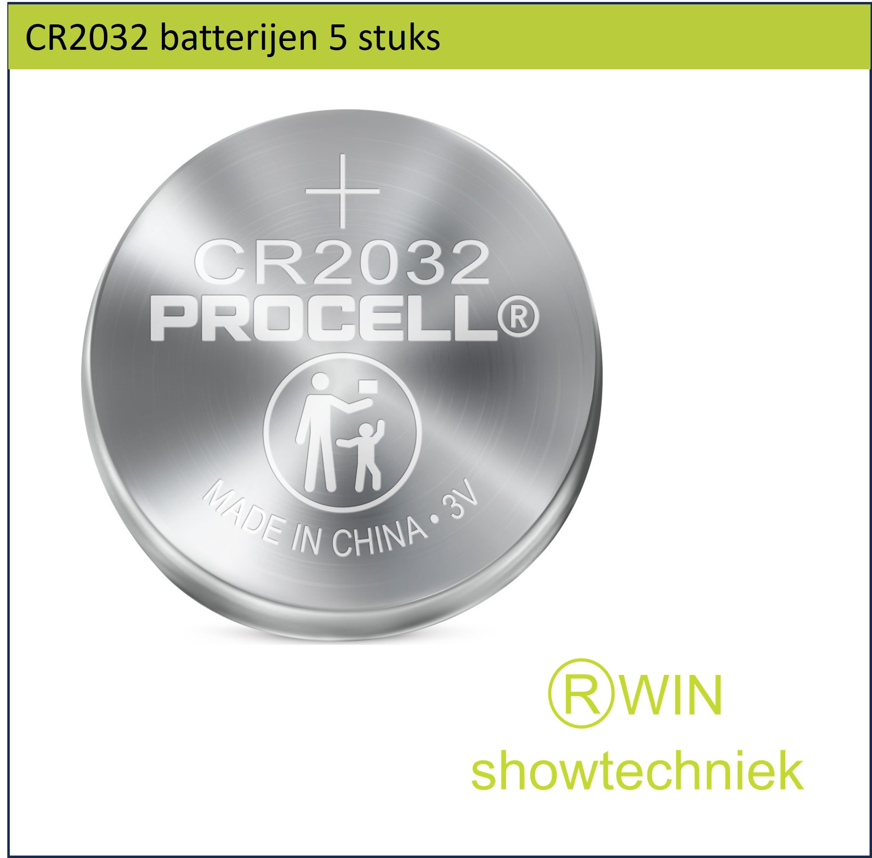 CR2032 Batterijen 5 stuks Duracell Procell 3volt 