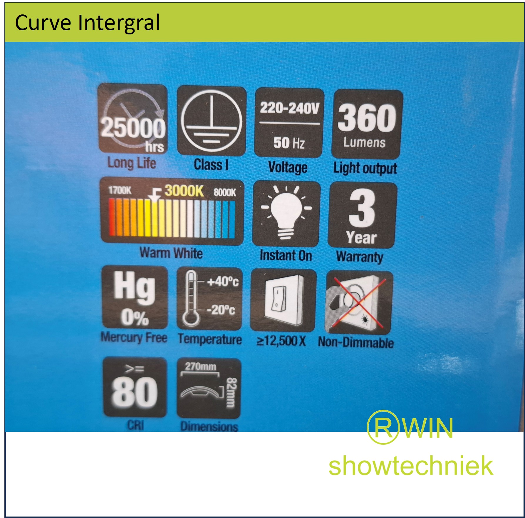  Integral Curve - outdoor wandlamp 7.5W 3000K 360lm IP54