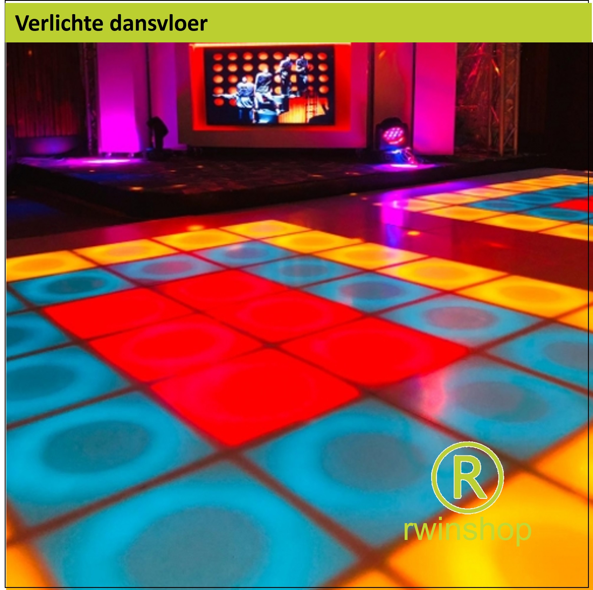 Verlichte dansvloer huren 24m2 Saturday Night Fever