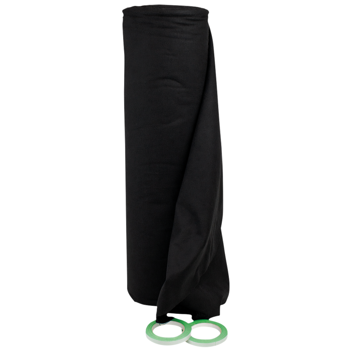 Deko Molton 160 g/m² Rol Zwart – 0,8 x 30 m Podiumrok