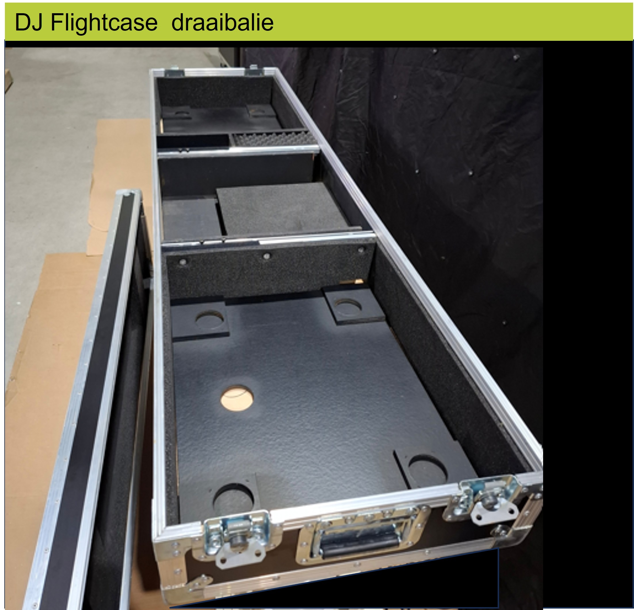 DJ Flightcase draaibalie met deksel 