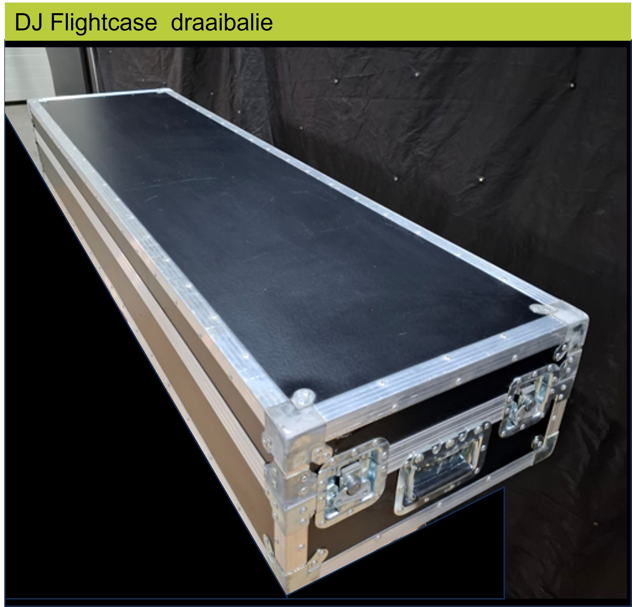 DJ Flightcase draaibalie met deksel 