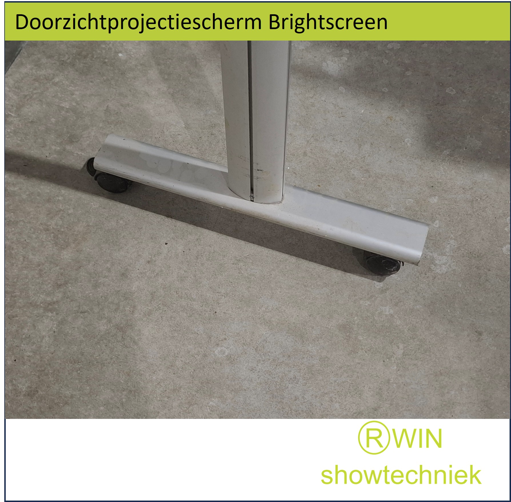 Projectiescherm doorzicht met trolley