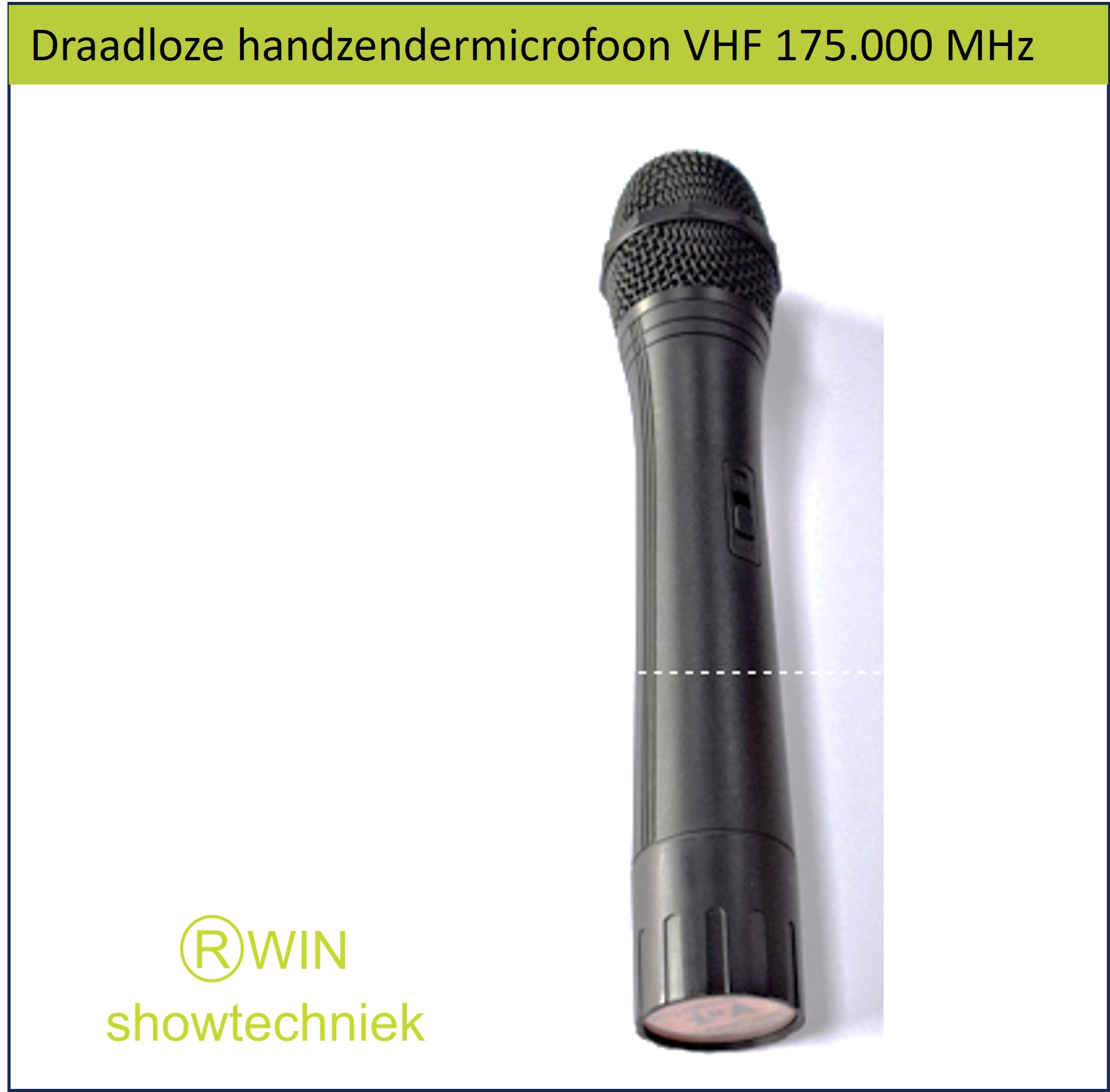 Draadloze handzendermicrofoon VHF 175.000 MHz 