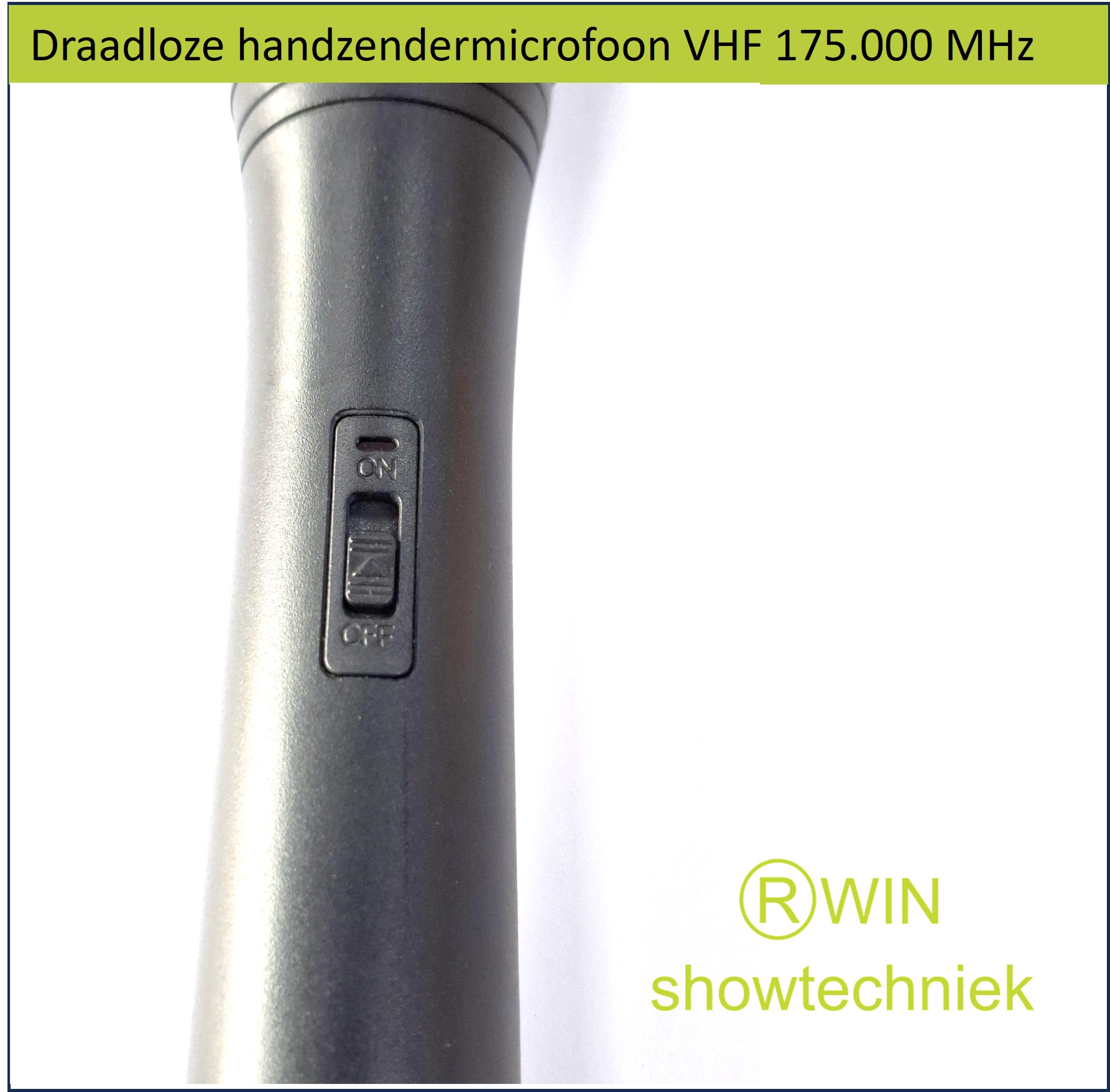 Draadloze handzendermicrofoon VHF 175.000 MHz 