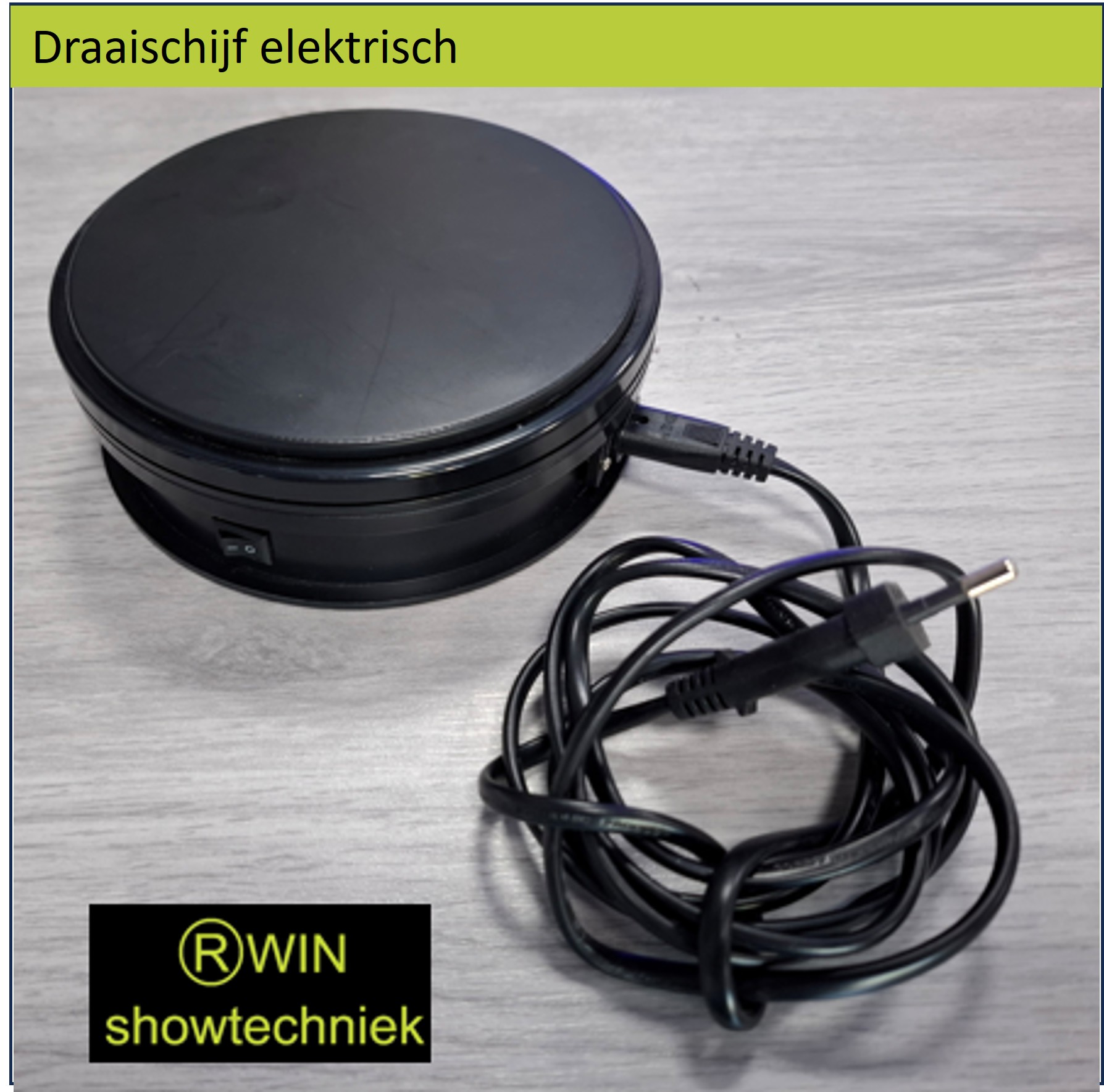 Draaitableau Draaischijf elektrisch 15 cm tot 5 kg zwart