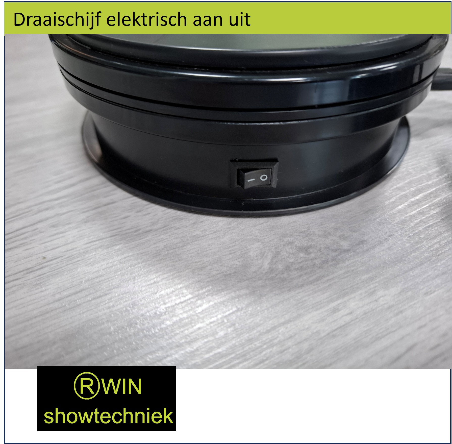 Draaitableau Draaischijf elektrisch 15 cm tot 5 kg zwart