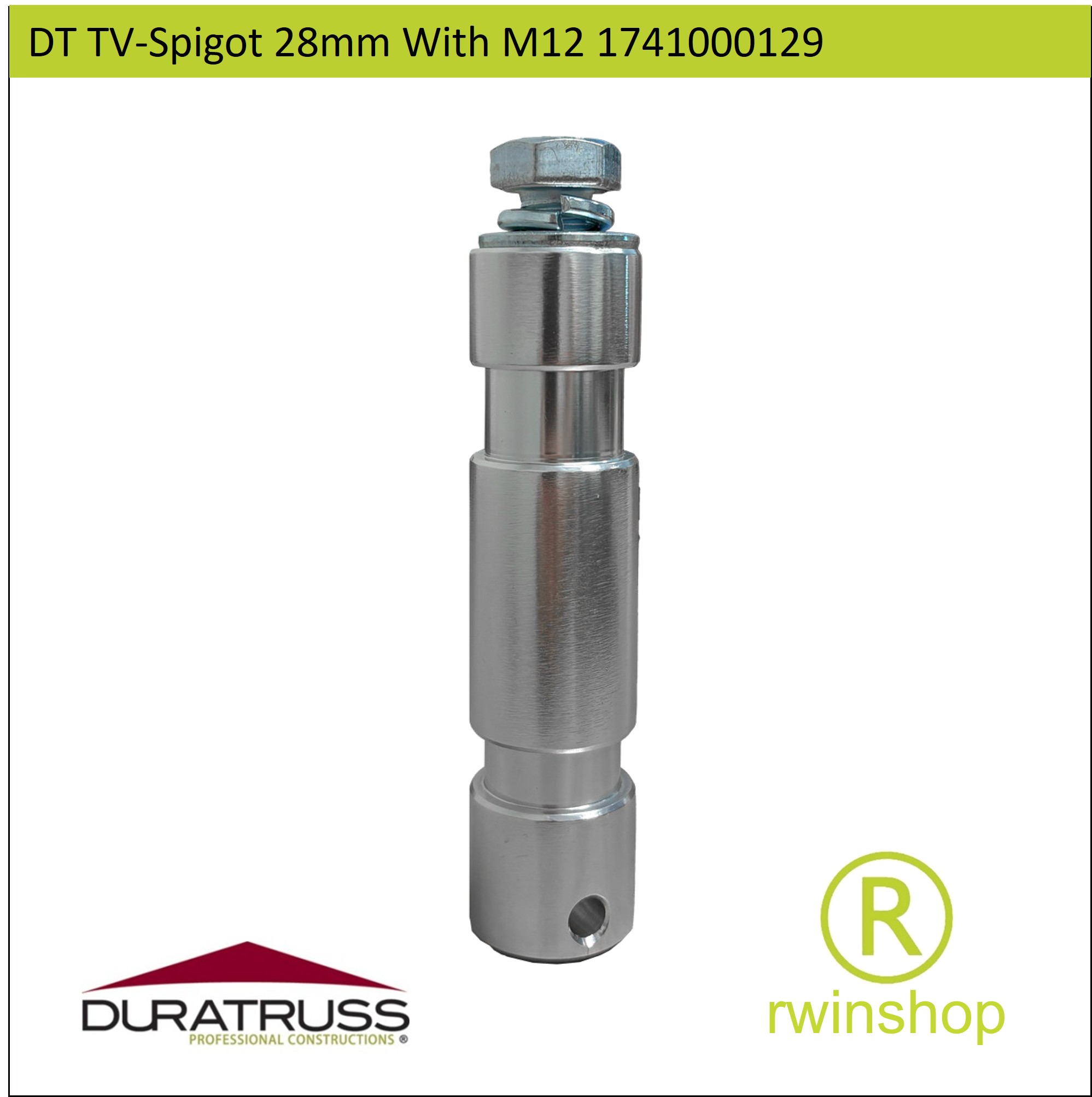 DT TV-Spigot 28mm with screw M12 - DT TV-Spigot 28mm with M12