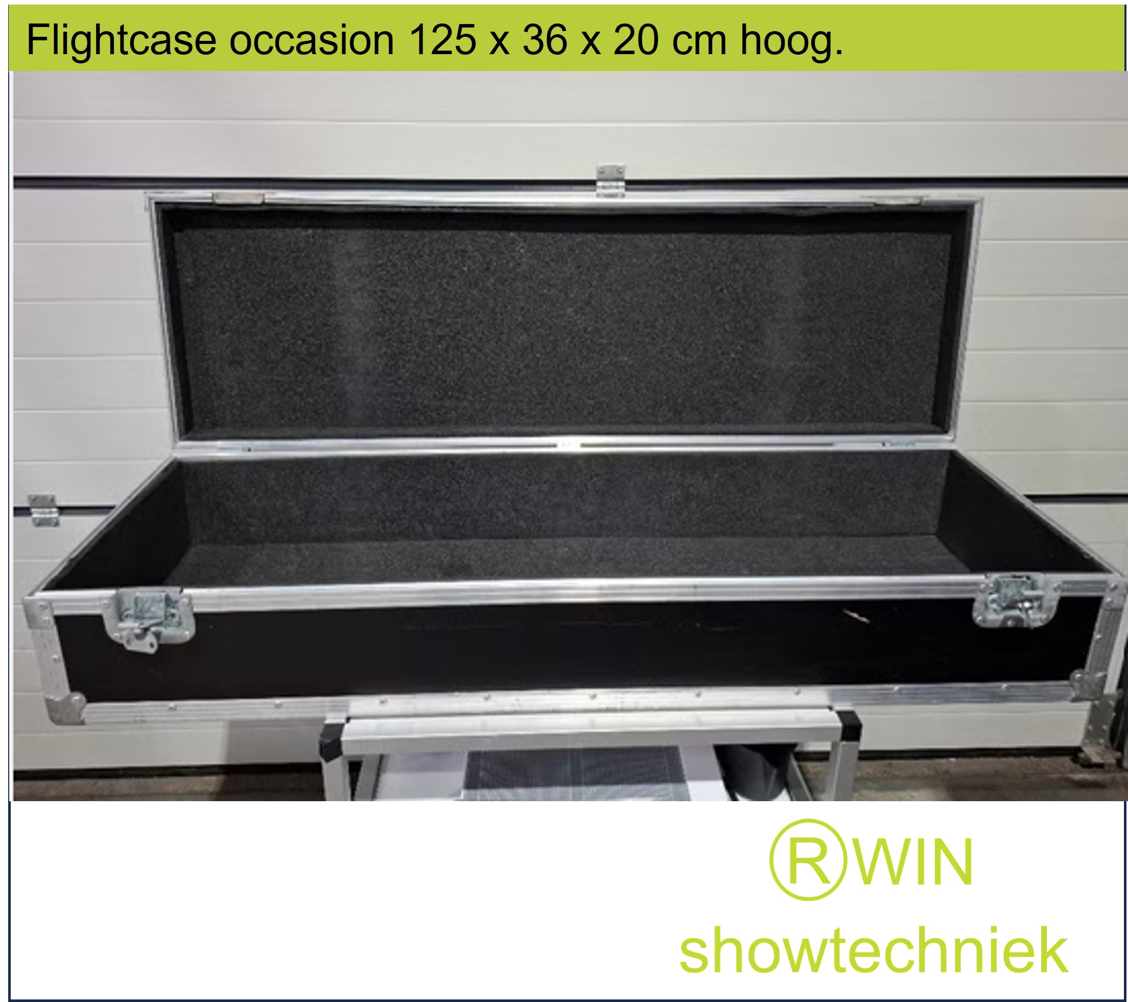 Flightcase 125 x 36 x 20 cm hoog - occasion - 