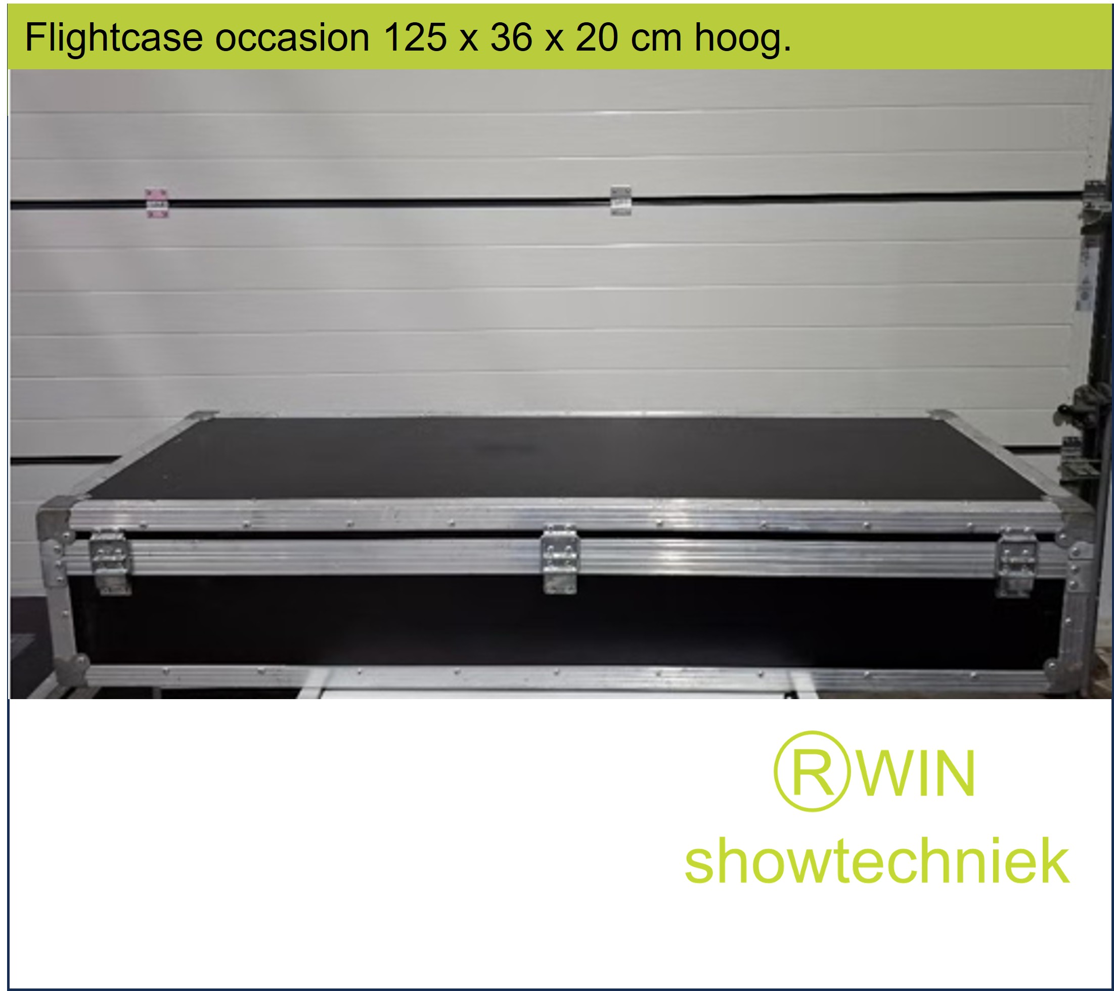 Flightcase 125 x 36 x 20 cm hoog - occasion - 