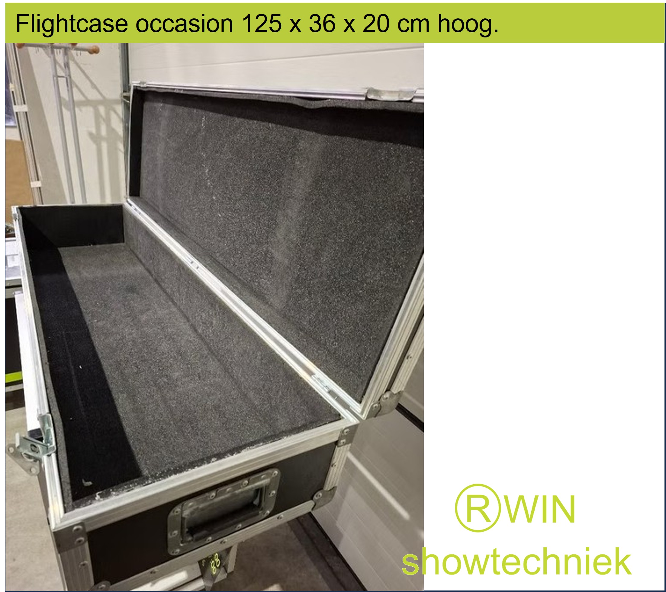 Flightcase 125 x 36 x 20 cm hoog - occasion - 