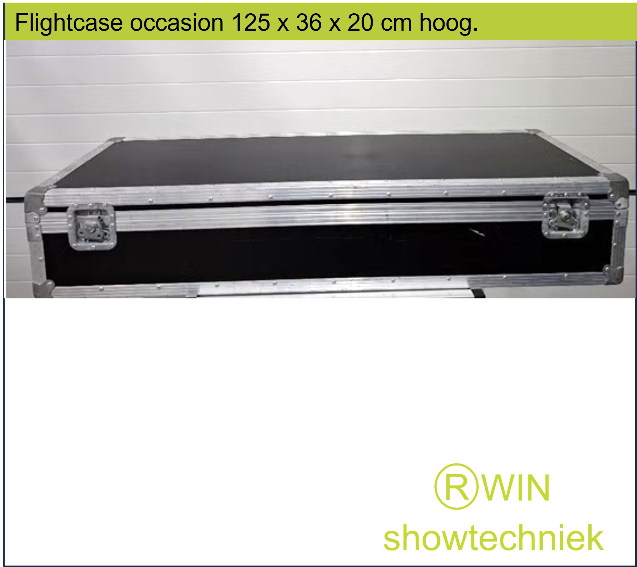 Flightcase 125 x 36 x 20 cm hoog - occasion - 