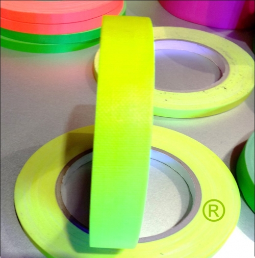  	Fluor tape geel 2 cm x 25 meter