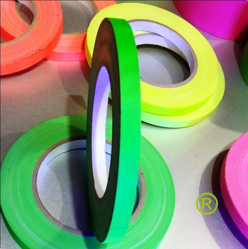 Fluor tape groen 1 cm breed 25 meter lang