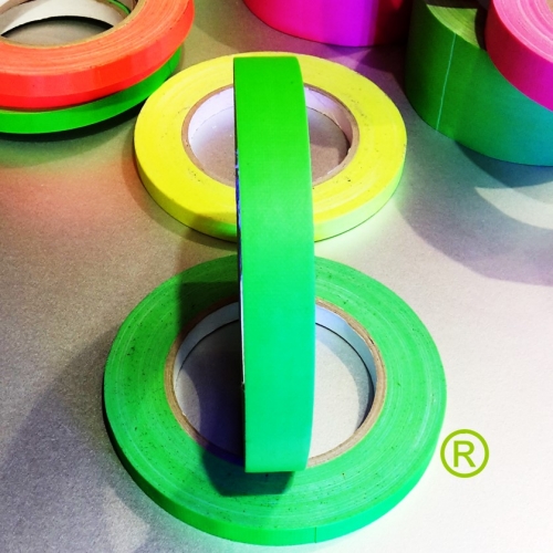 Fluor tape groen 2 cm breed 25 meter lang