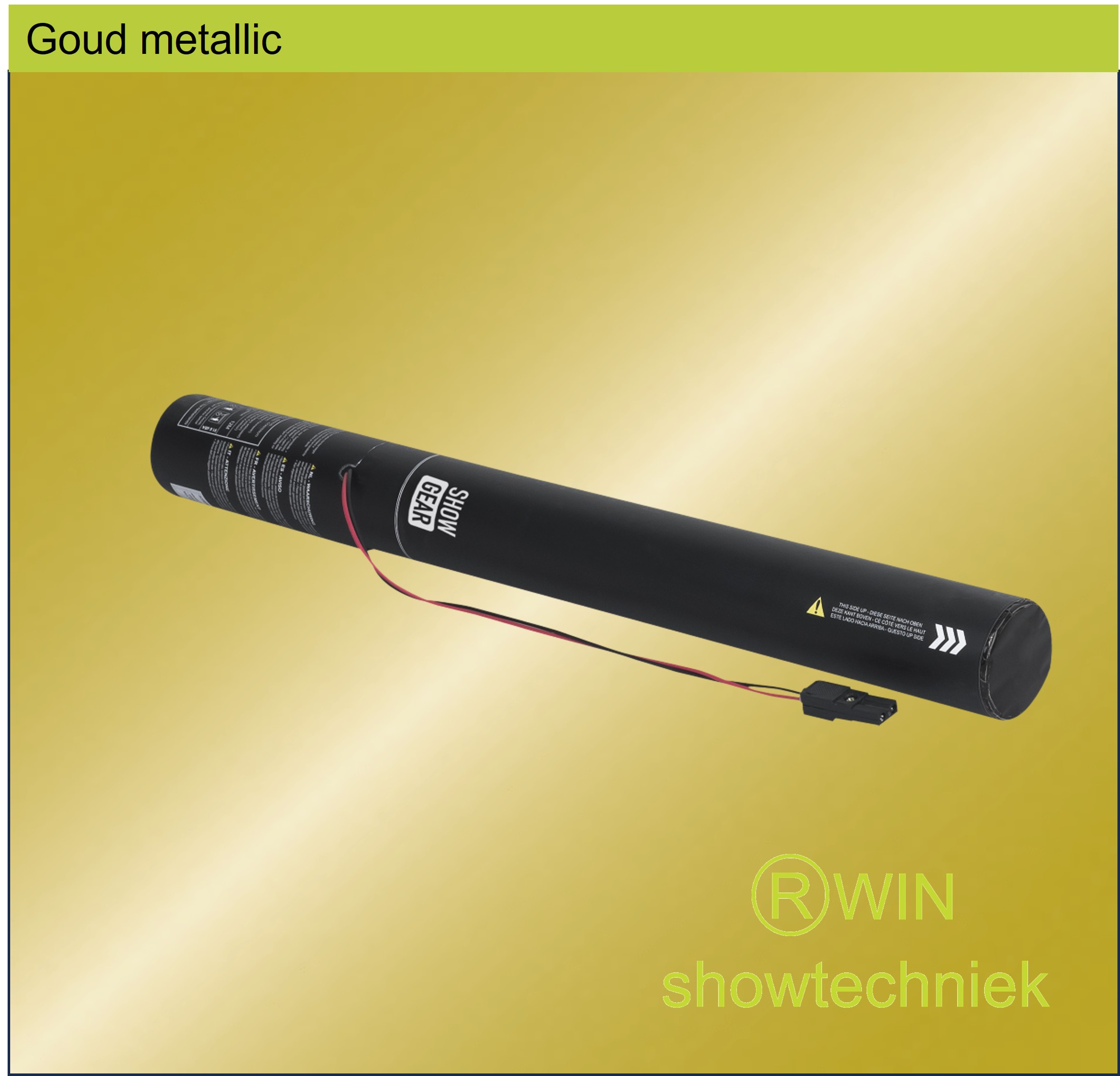 Electric Streamer Cannon 50 cm, metallic goud