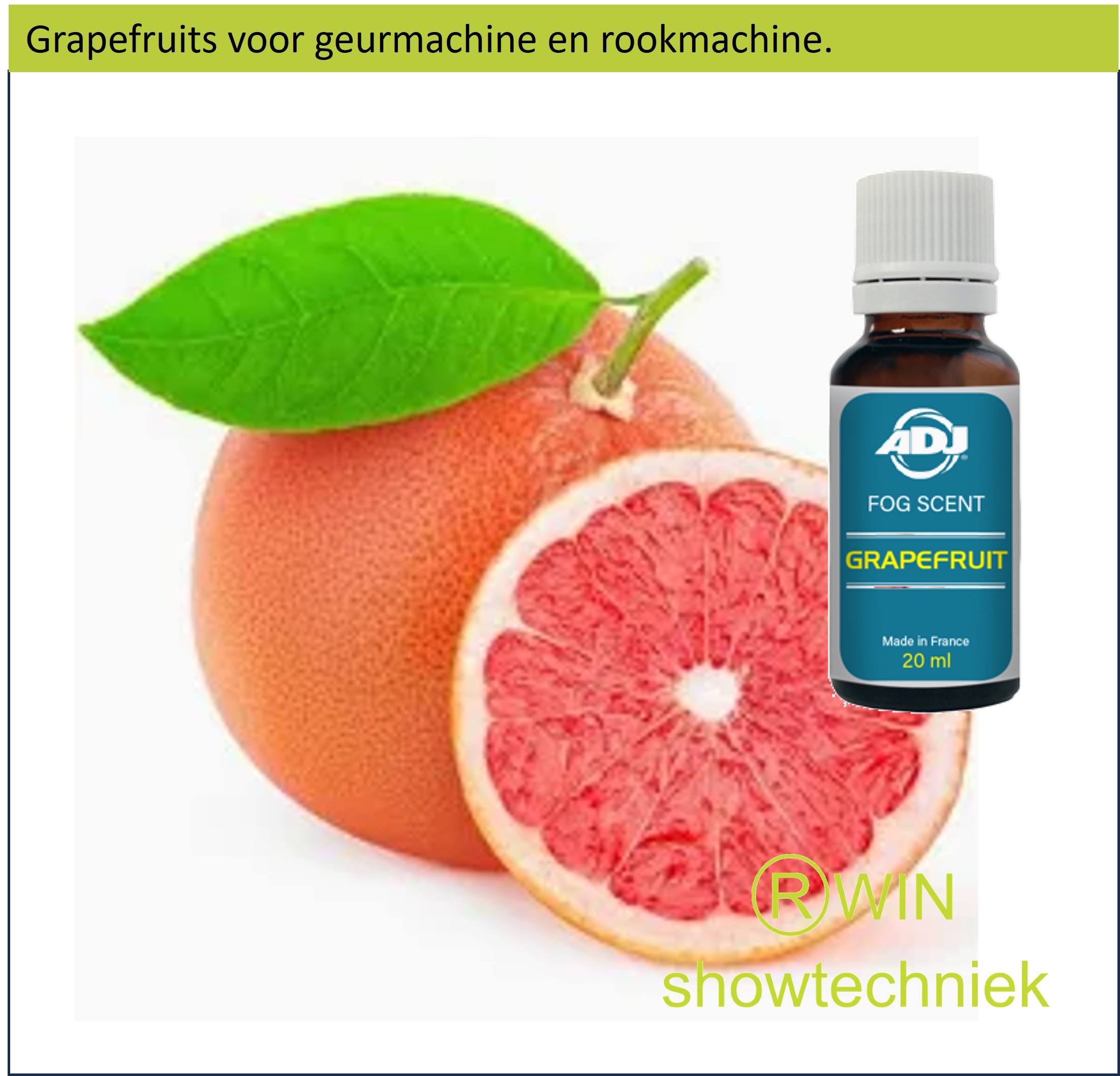 Rookmachine Geur Grapefruit  mengen met 5 liter rookvloeistof.