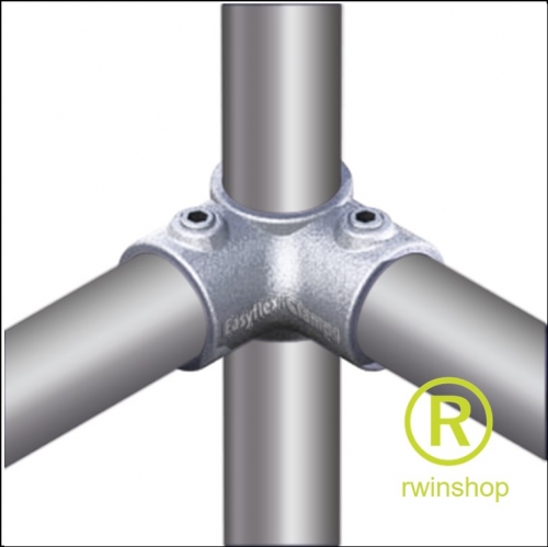 Hoekklem 4-weg 90graden 33 mm voor 30 mm buis