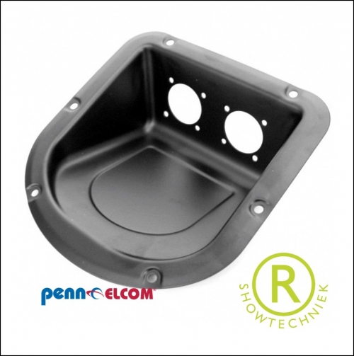 Inbouwkom speakon verzonken voor geluidsbox D9802K