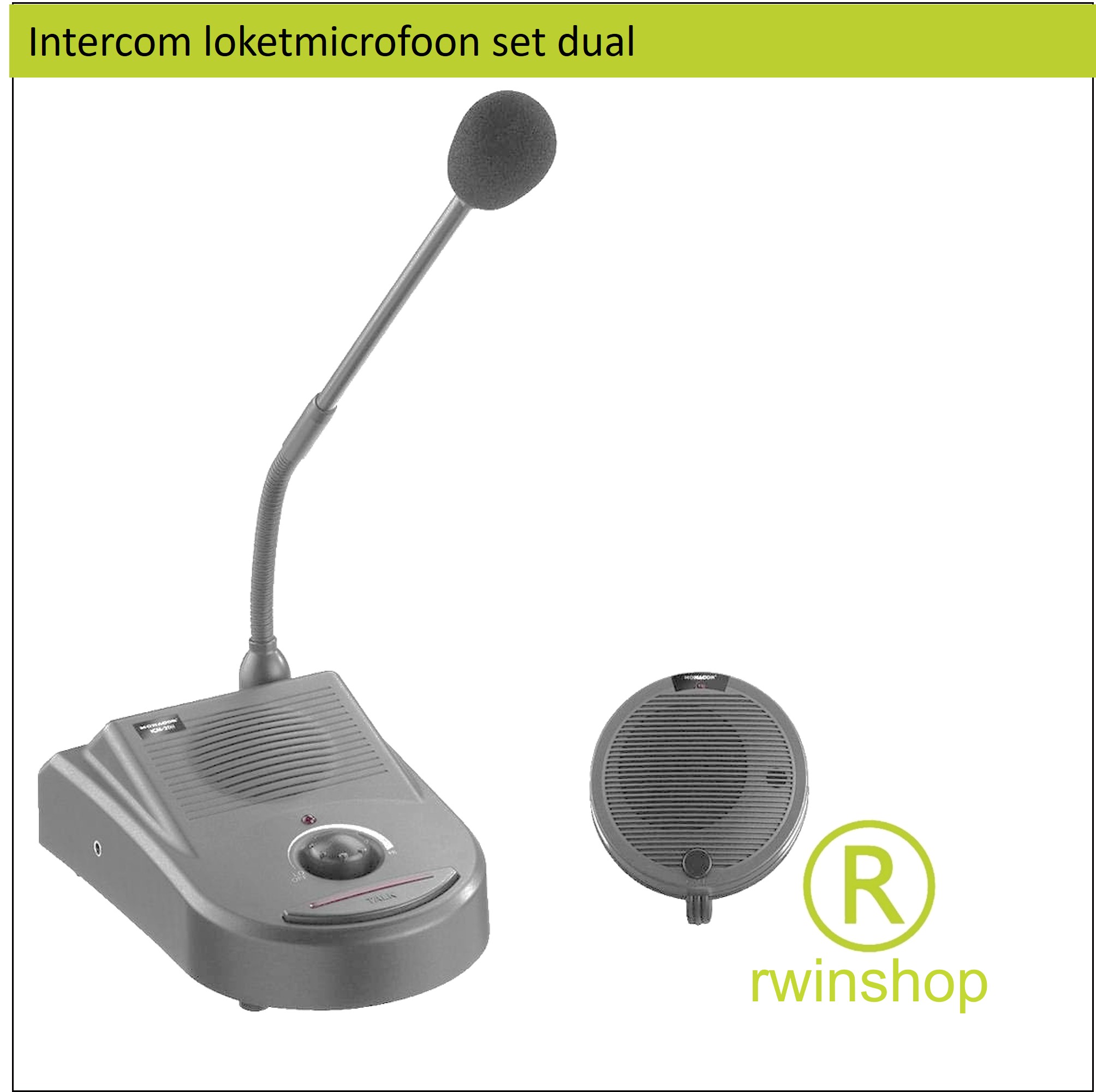 Loket intercom full duplex tweeweg spraak systeem 