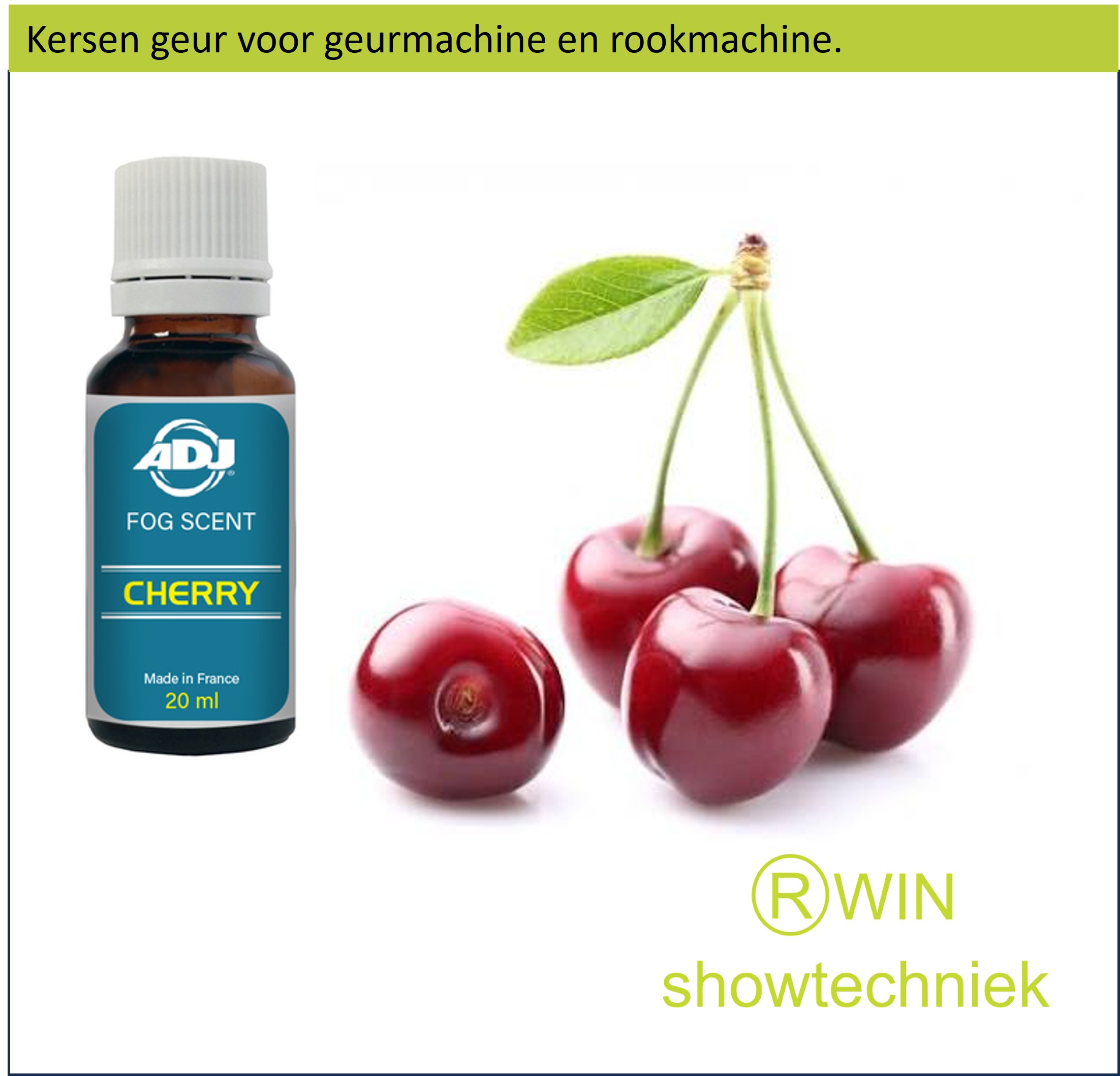 Rookmachine Geur Kersen  mengen met 5 liter rookvloeistof.