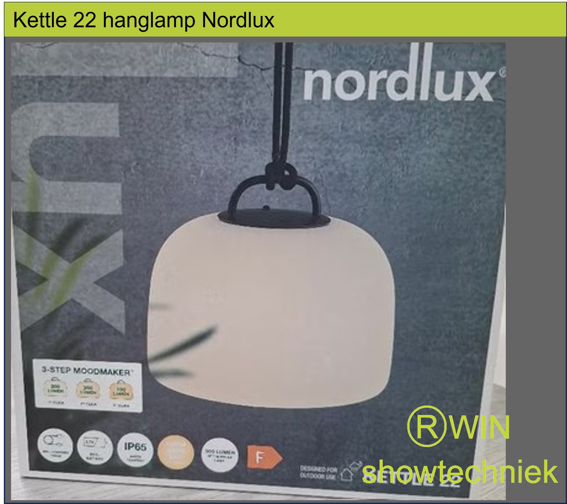 Nordlux Kettle Tafellamp Buiten - 22cm - LED Stepdim - 2700K - IP65 - Wit