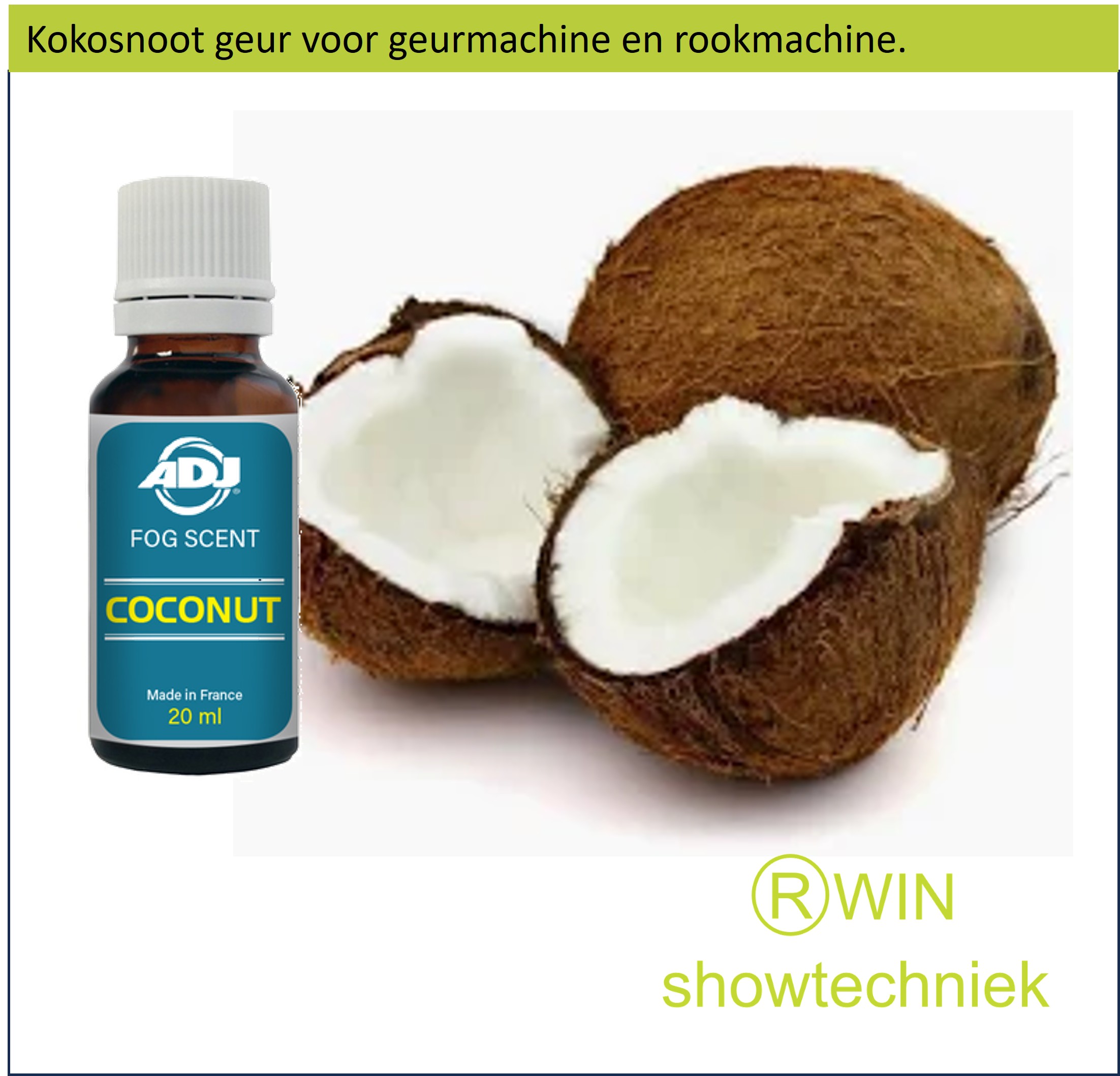 Rookmachine Geurtje Cocos  mengen met 5 liter rookvloeistof.