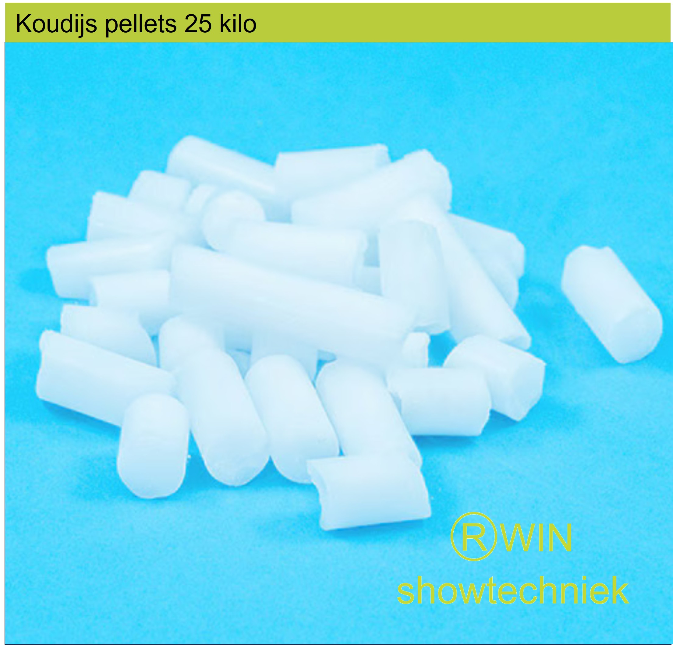 Droogijs Koudijs pellets 25 kilo voor laaghangende rookmachine Entour ICE 
