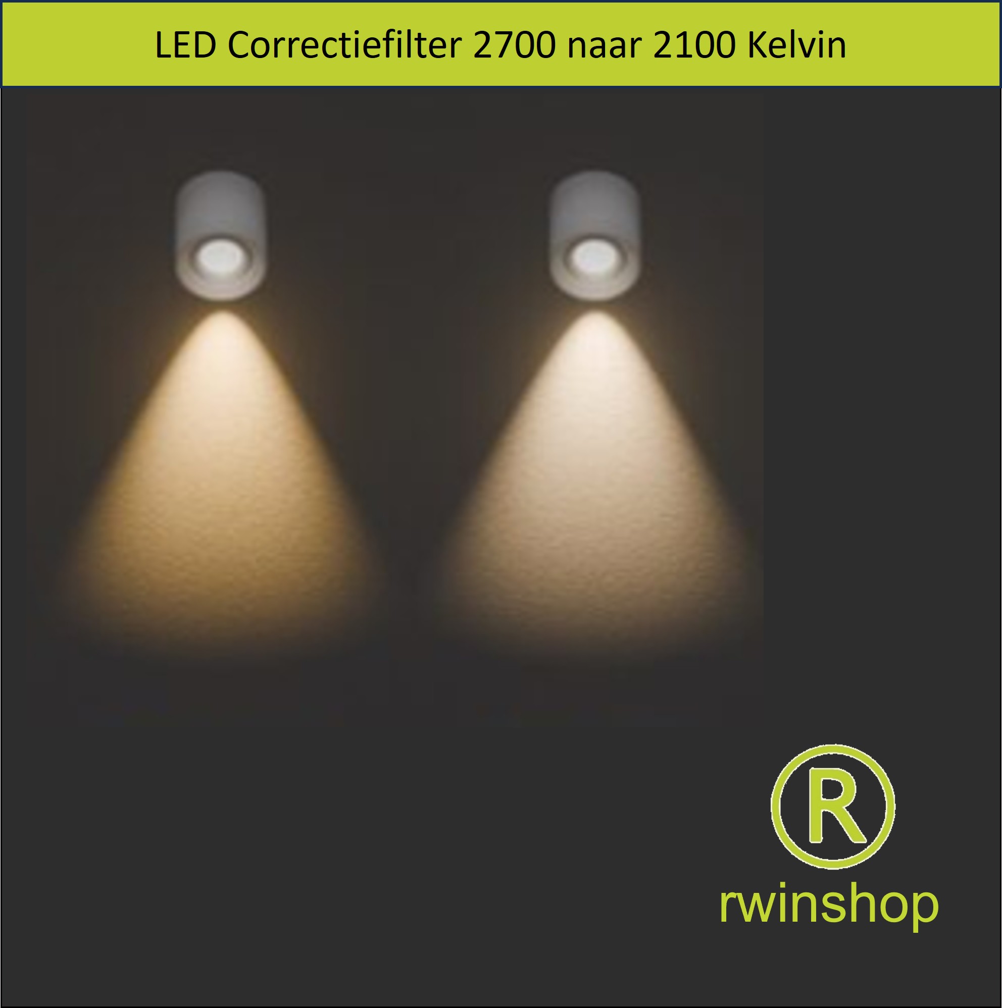 LED Correctie filter 2700 naar 2100 kelvin 50 x 60 cm van huiskamer licht naar ambiant licht