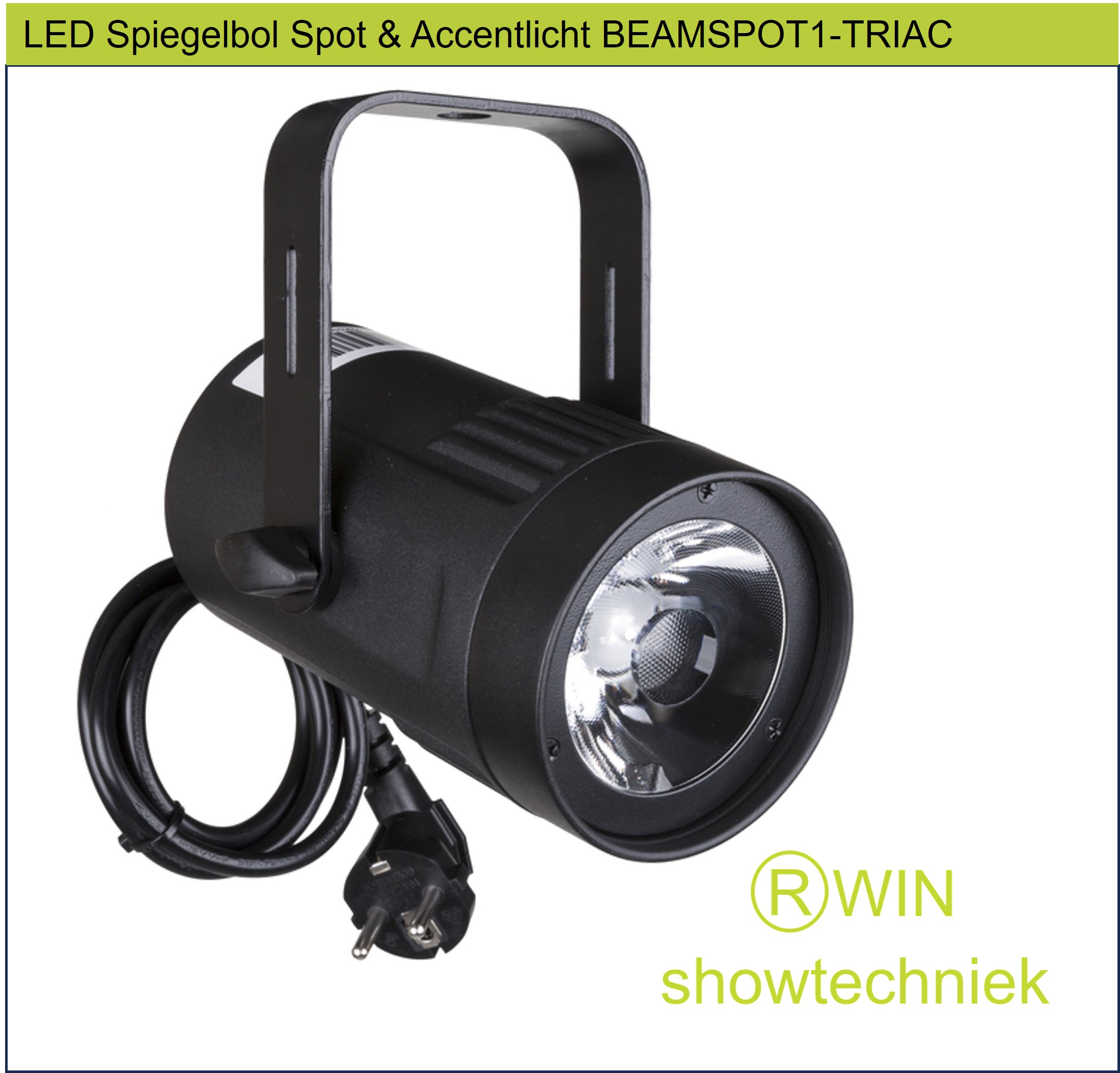 LEDSpot voor Spiegelbol of Accentlicht 15watt BEAMSPOT1-TRIAC WW