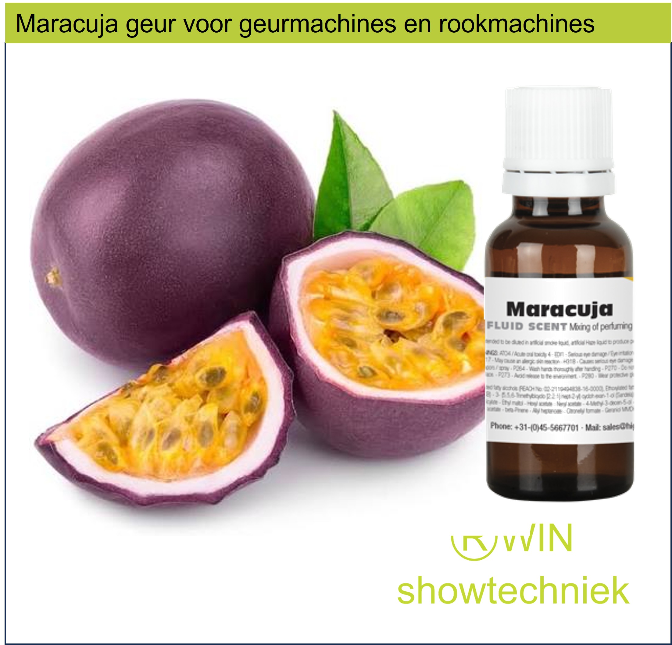 Rookmachine Geur Maracuja mengen met 5 liter rookvloeistof.