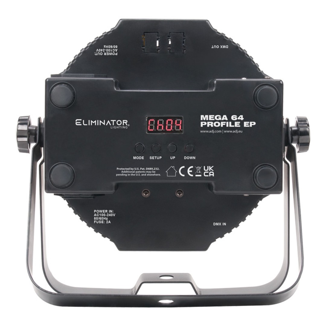 Mega 64 Profile EP Compacte Laag-Profiel LED Flat Par met 12x4W RGB+UV Kleurmenging