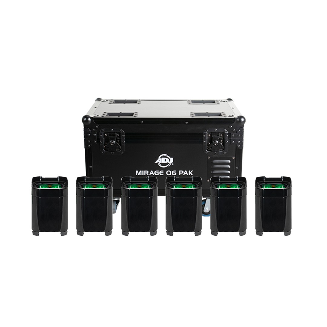 Mirage Q6 Pak Black – Professioneel Draadloos Uplighting Systeem