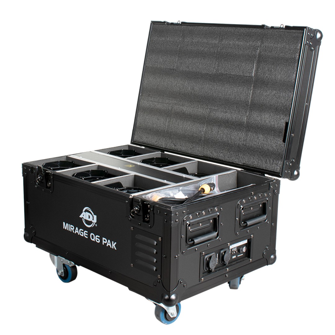 Mirage Q6 Pak Black – Professioneel Draadloos Uplighting Systeem