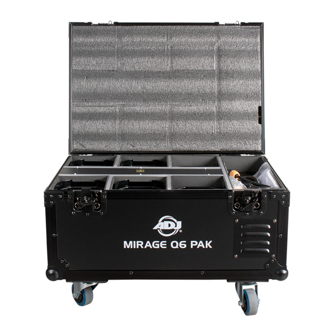 Mirage Q6 Pak Black – Professioneel Draadloos Uplighting Systeem