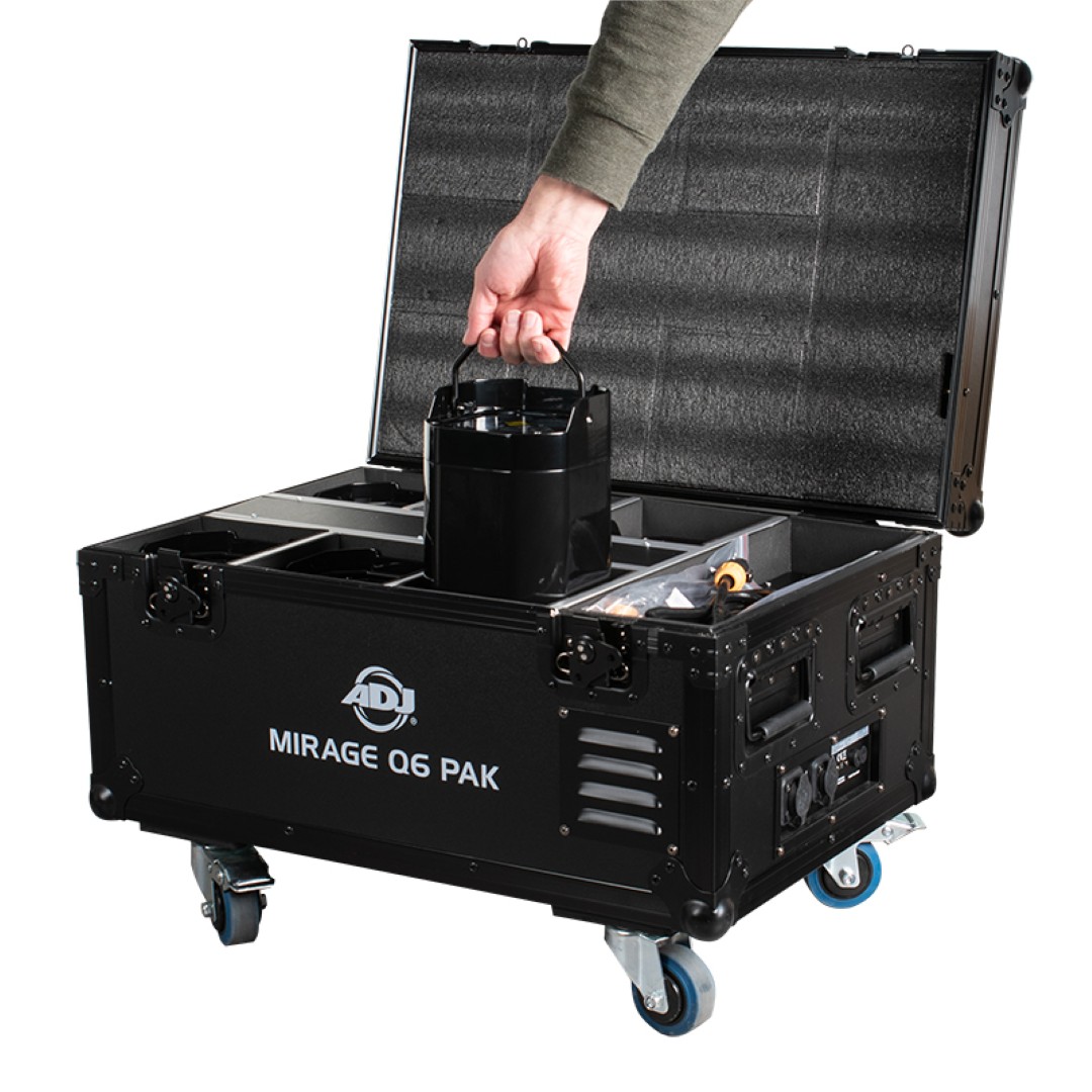 Mirage Q6 Pak Black – Professioneel Draadloos Uplighting Systeem
