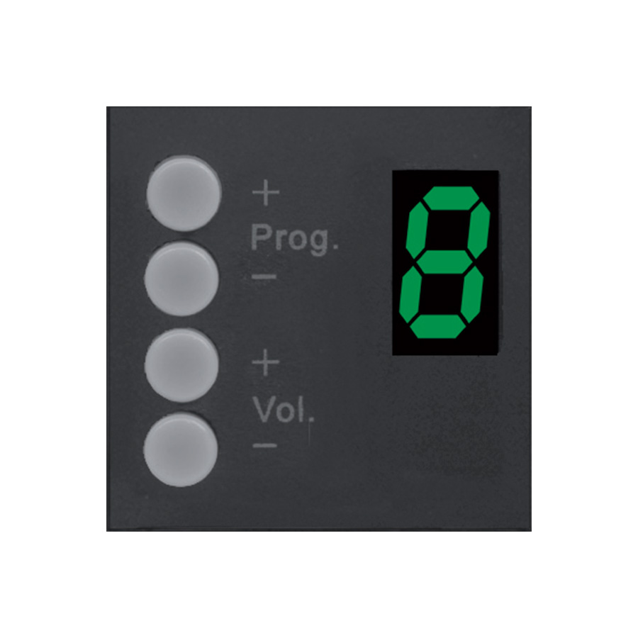 MWX45Z – Compacte Zone Wandcontroller (45 x 45 mm) Zwart