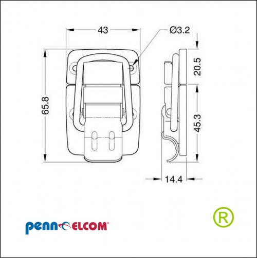 opbouwsluiting chrome L1648A/A-42C