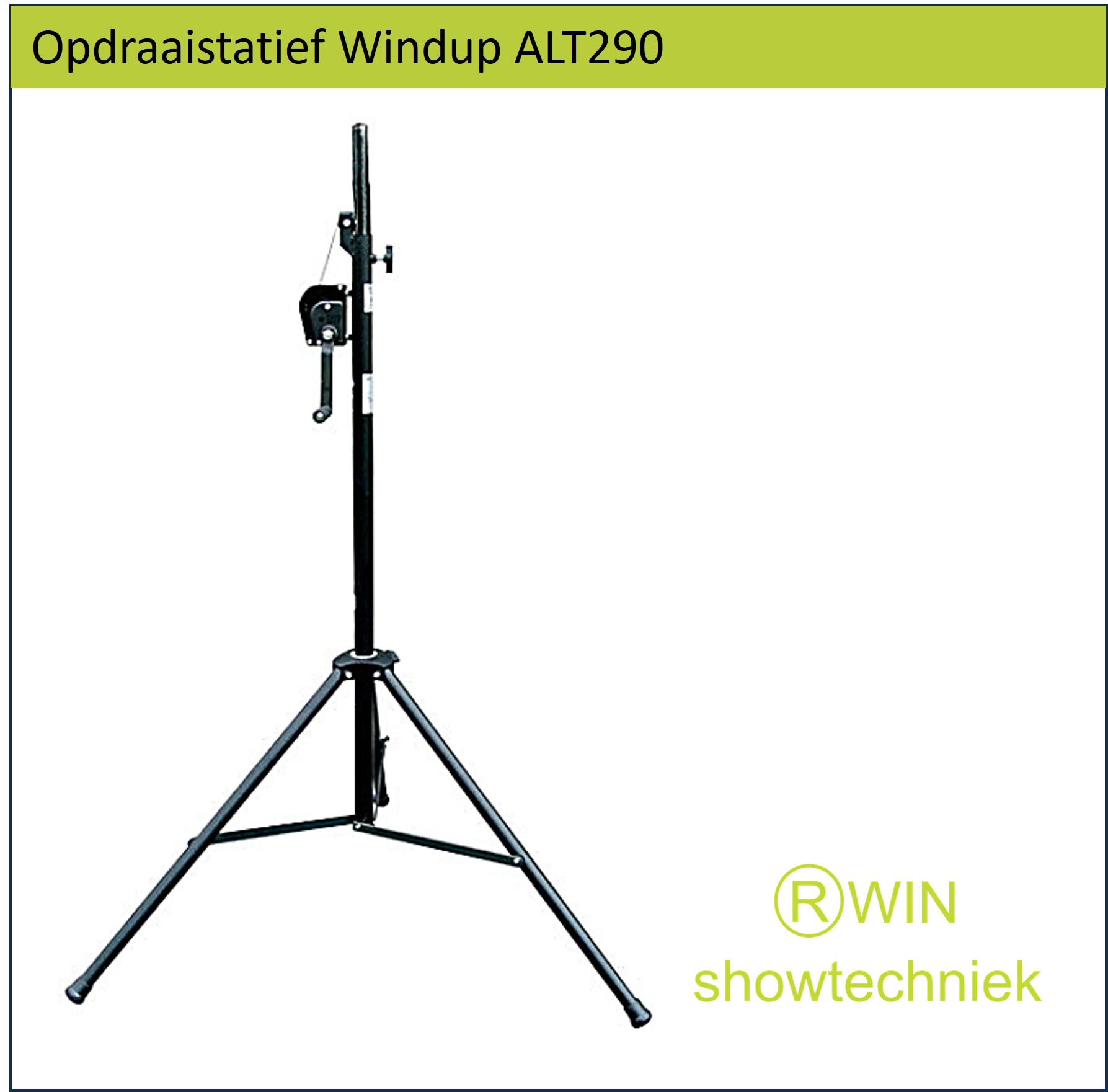 Lichtstatief windup 3 meter 60kilo Huren 