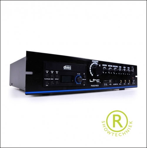 PAA210CD PA mengversterker 19inch CD/DVD USB 100volt 210watt