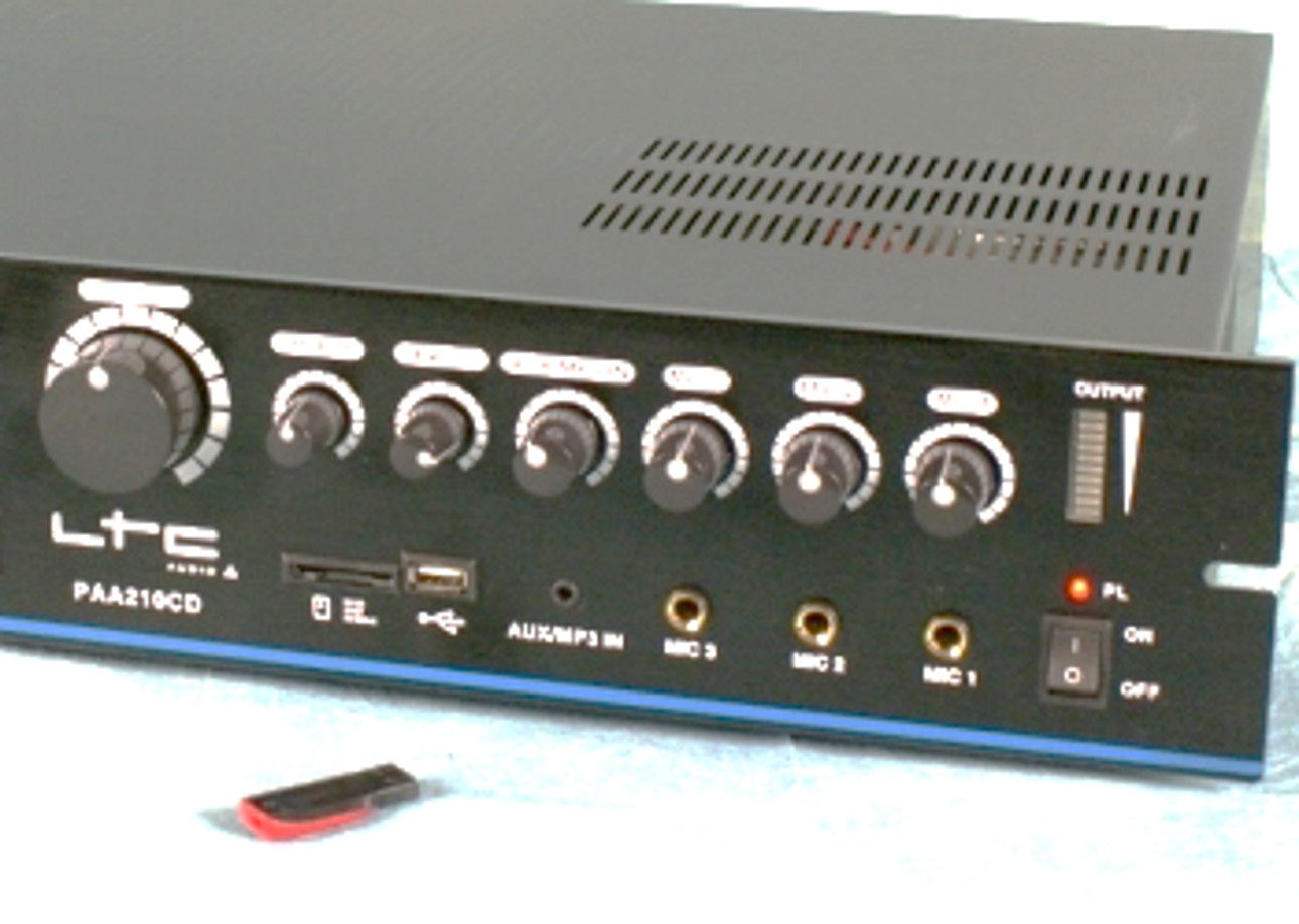 PAA210CD PA mengversterker 19inch CD/DVD USB 100volt 210watt