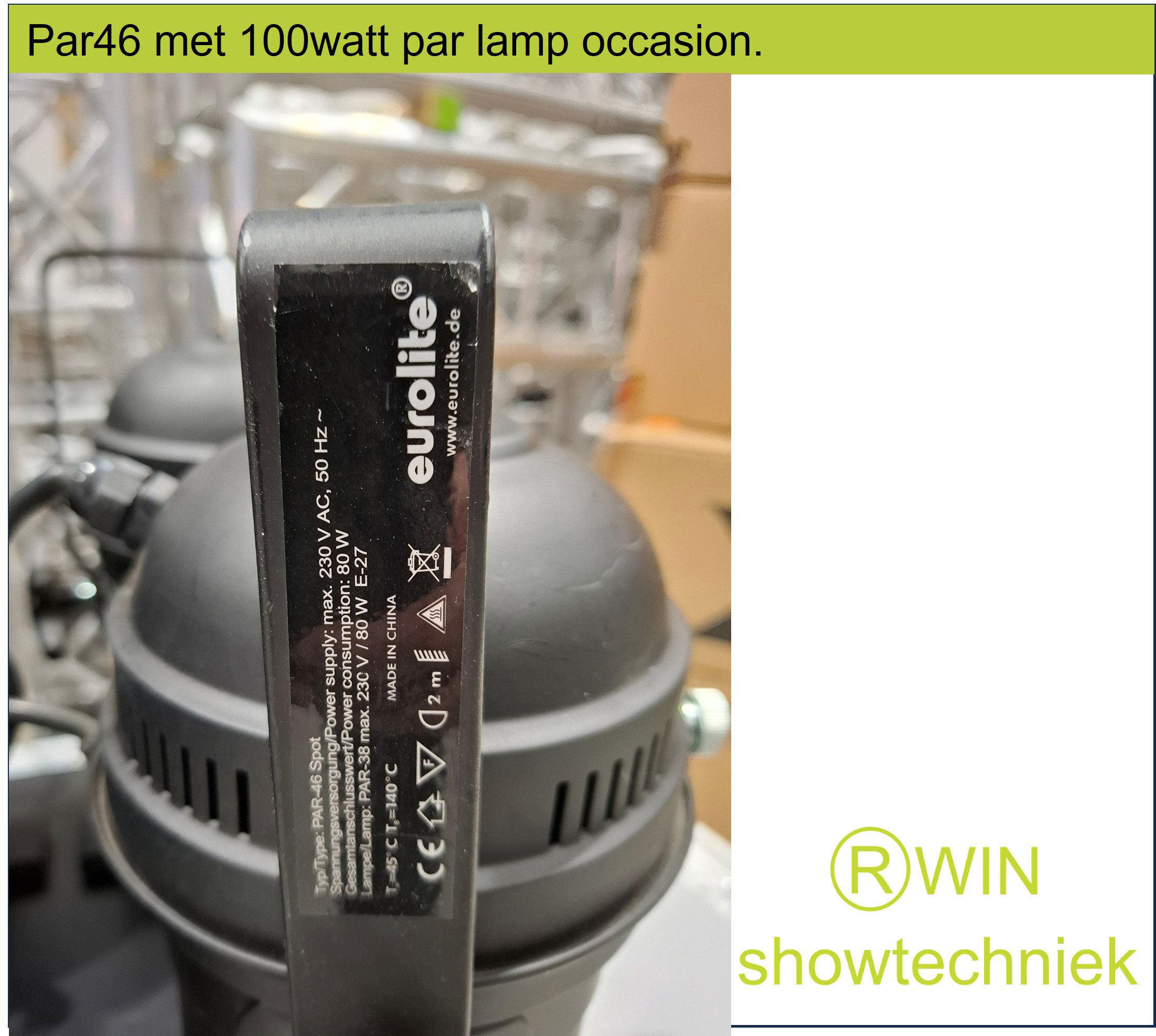 Par 46 spot met 100 watt lamp 