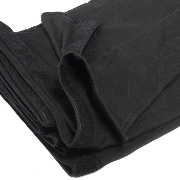 Podiumdoek rok  320 g/m² Zwart - 600 x 80 cm (B x H) - ongeplooid