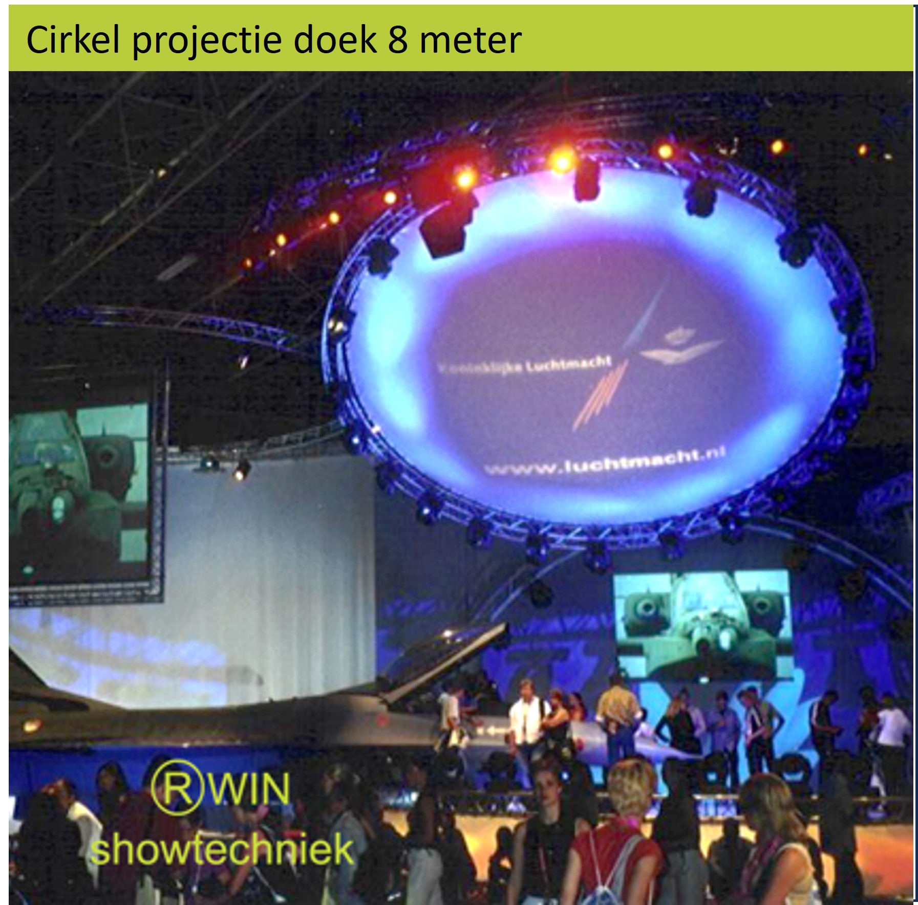 Rond projectiedoek voor 5 meter cirkel
