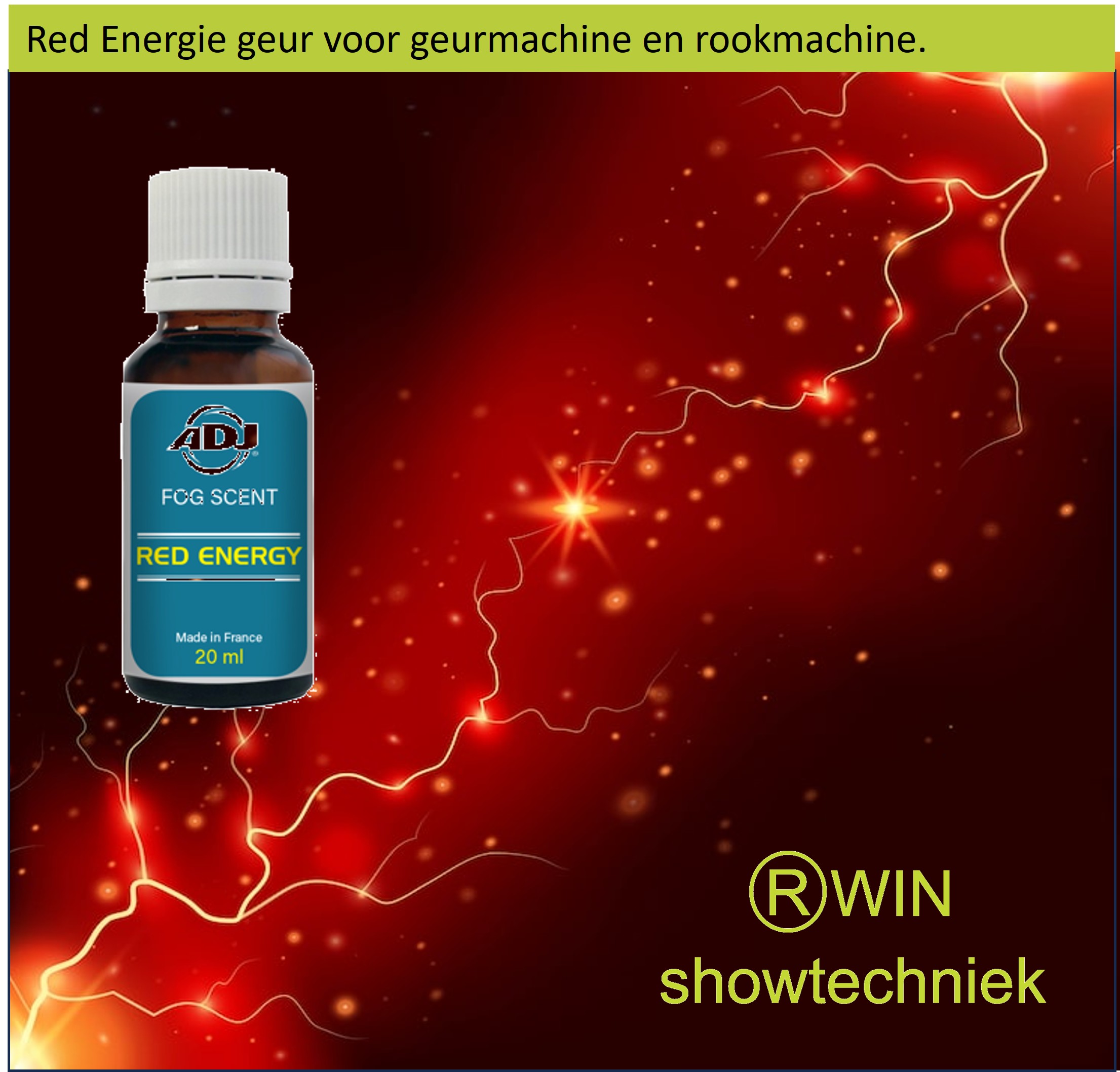 Rookmachine Geur Red Energie  mengen met 5 liter rookvloeistof.